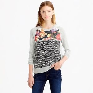 J. Crew Wool Silk Mixed Media Sweater